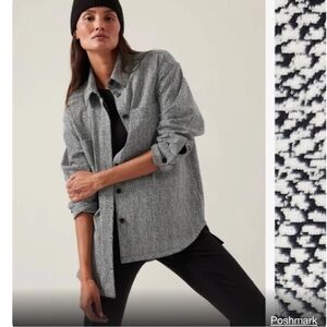 Athleta textured shirt jacket